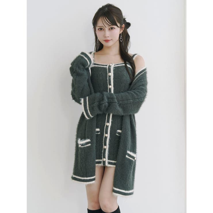 バイカラーアンサンブルニットワンピース | EATME | 詳細画像30 