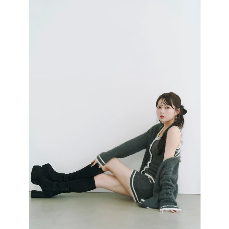 バイカラーアンサンブルニットワンピース | EATME | 詳細画像32 