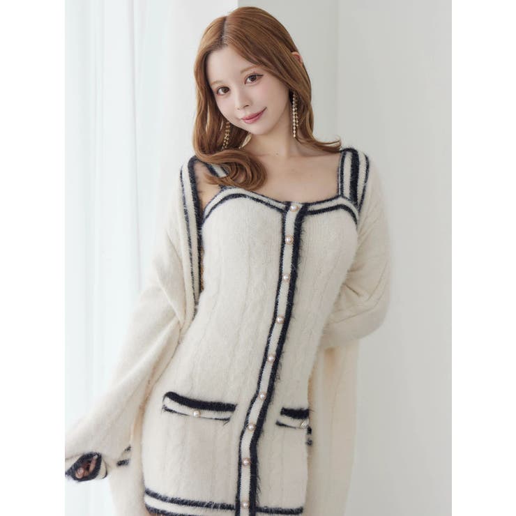 バイカラーアンサンブルニットワンピース | EATME | 詳細画像35 