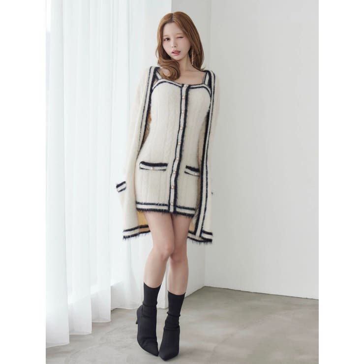 バイカラーアンサンブルニットワンピース | EATME | 詳細画像38 