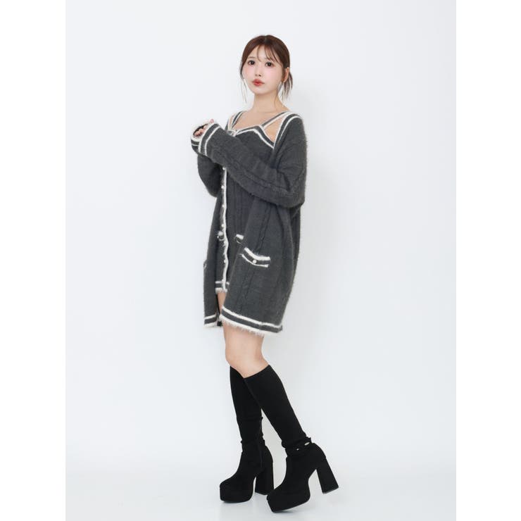 バイカラーアンサンブルニットワンピース | EATME | 詳細画像4 