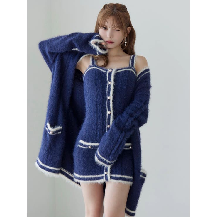 バイカラーアンサンブルニットワンピース | EATME | 詳細画像41 