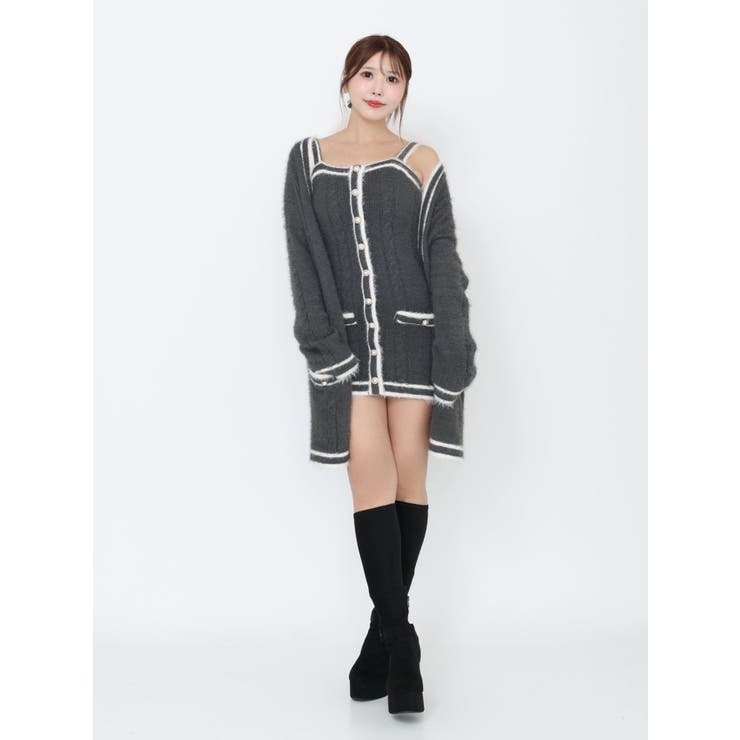 バイカラーアンサンブルニットワンピース | EATME | 詳細画像6 