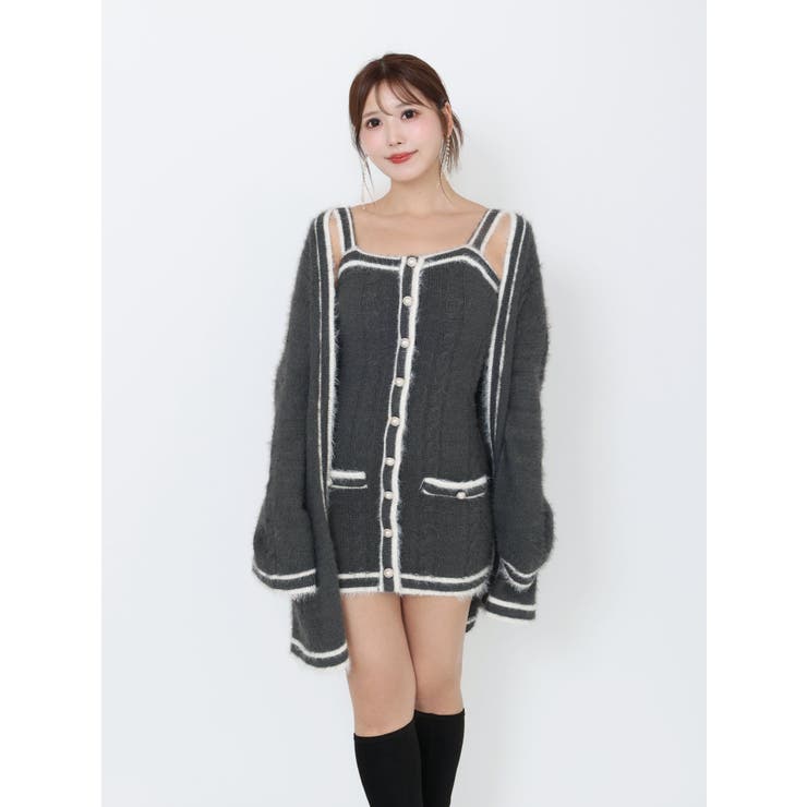 バイカラーアンサンブルニットワンピース | EATME | 詳細画像7 