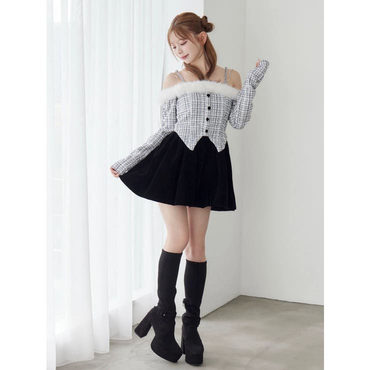 ビジューストラップミニワンピース | EATME | 詳細画像14 