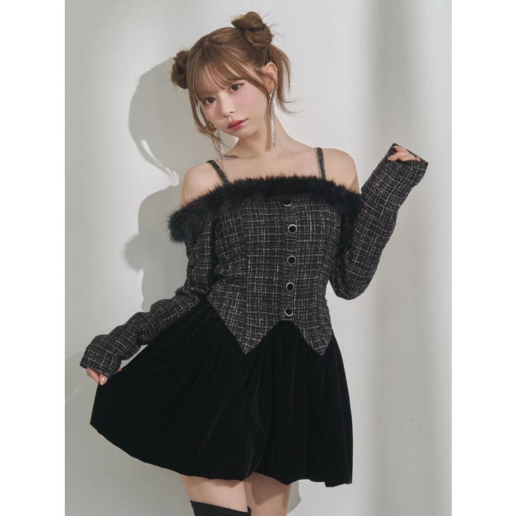 ビジューストラップミニワンピース | EATME | 詳細画像30 