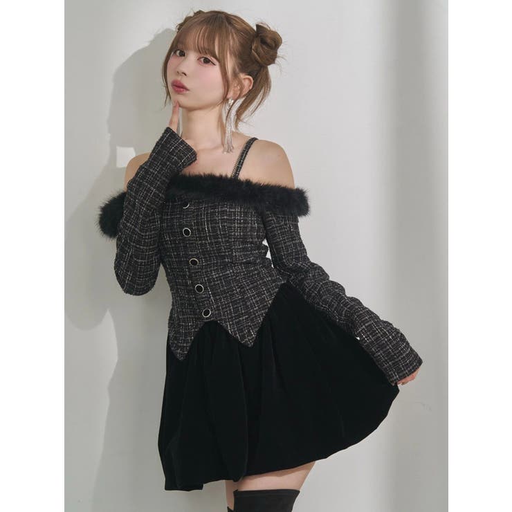 ビジューストラップミニワンピース | EATME | 詳細画像31 