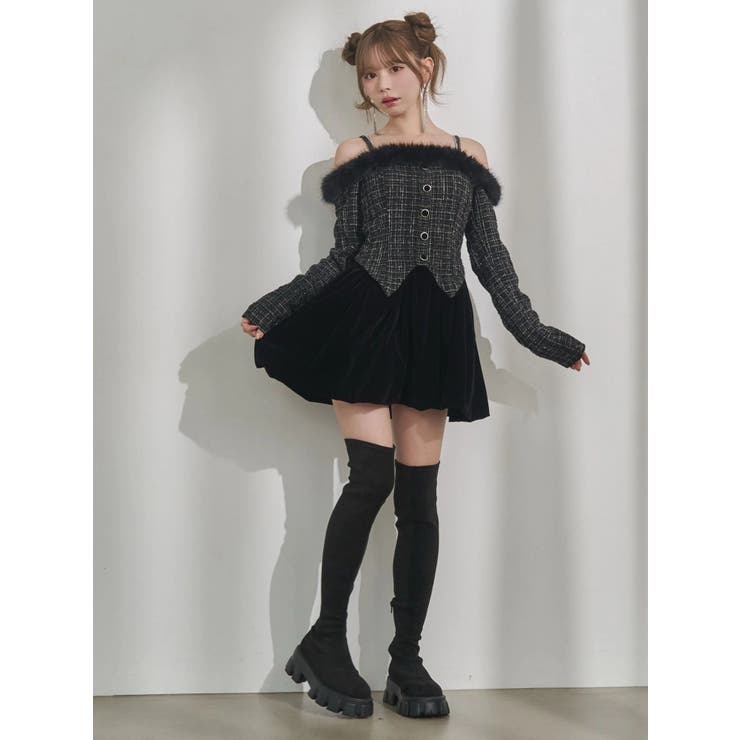 ビジューストラップミニワンピース | EATME | 詳細画像34 