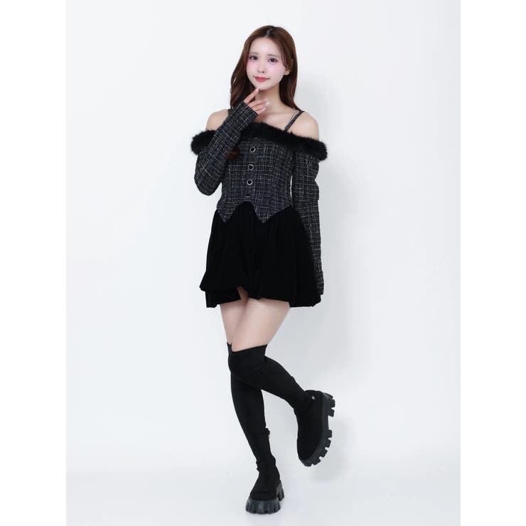 ビジューストラップミニワンピース | EATME | 詳細画像7 