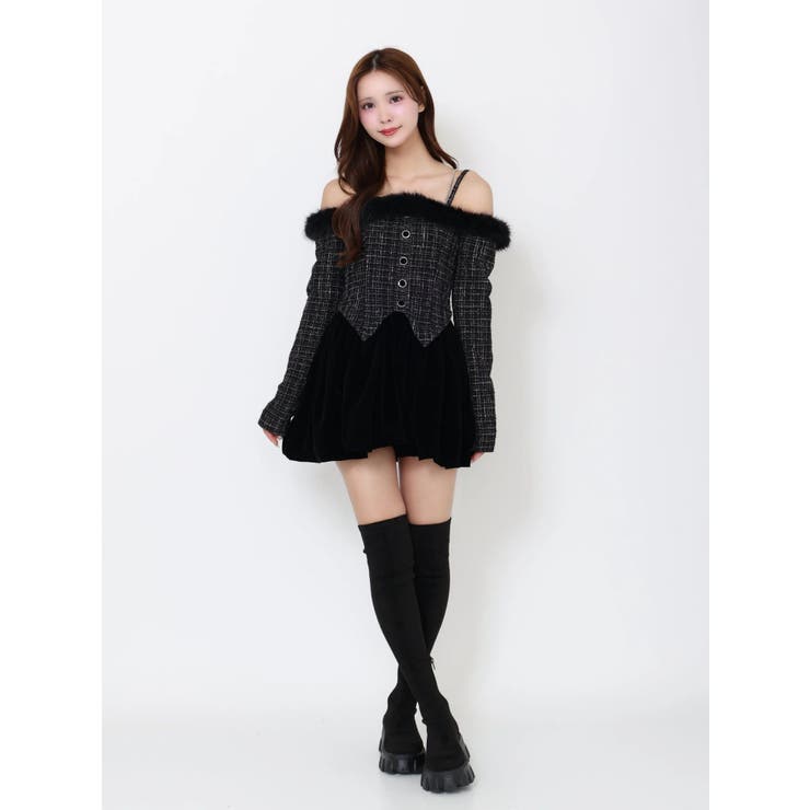 ビジューストラップミニワンピース | EATME | 詳細画像8 