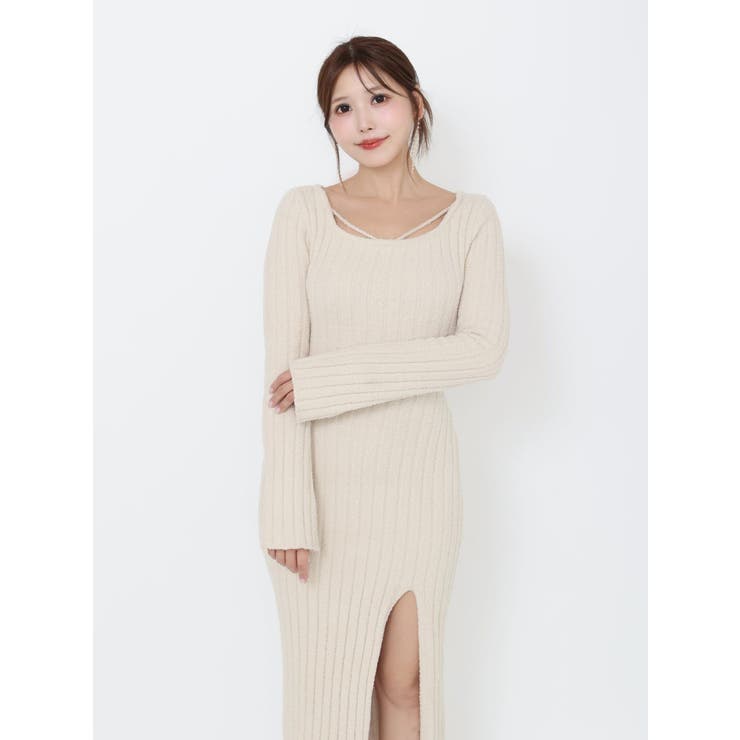 BACKリボンリブニットワンピース | EATME | 詳細画像11 