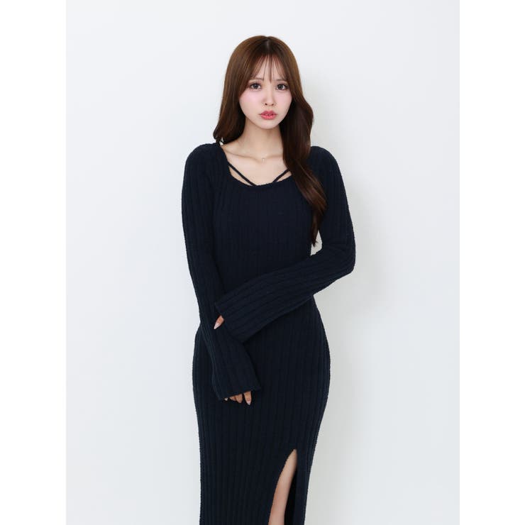 BACKリボンリブニットワンピース | EATME | 詳細画像14 