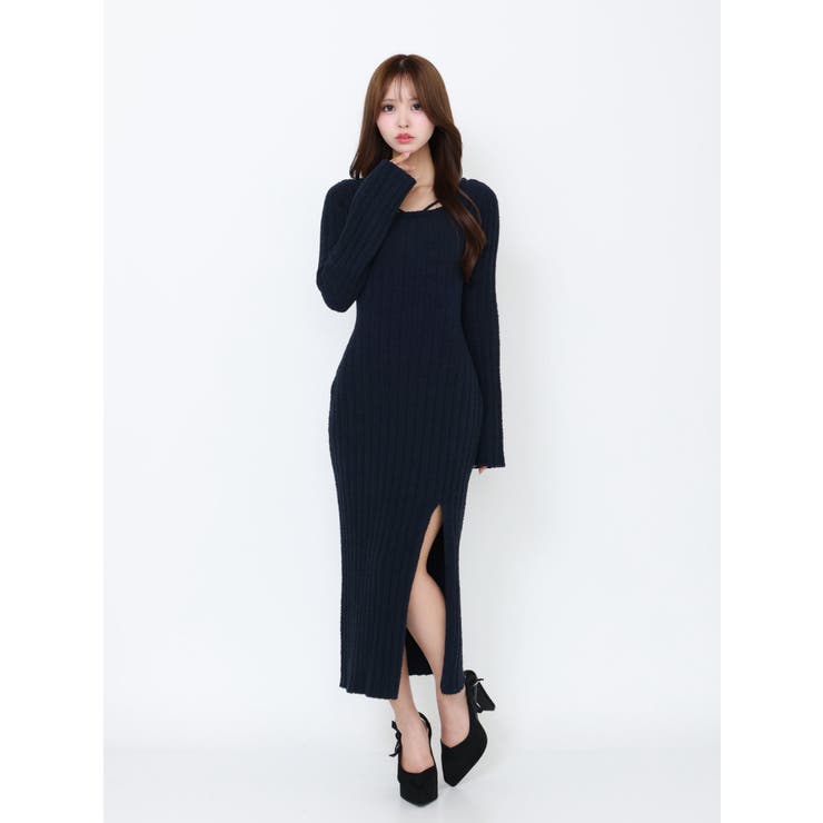 BACKリボンリブニットワンピース | EATME | 詳細画像17 