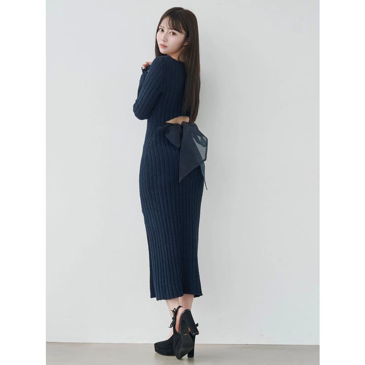 BACKリボンリブニットワンピース | EATME | 詳細画像20 