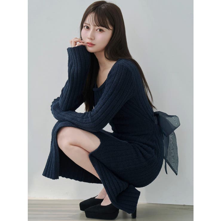 BACKリボンリブニットワンピース | EATME | 詳細画像21 