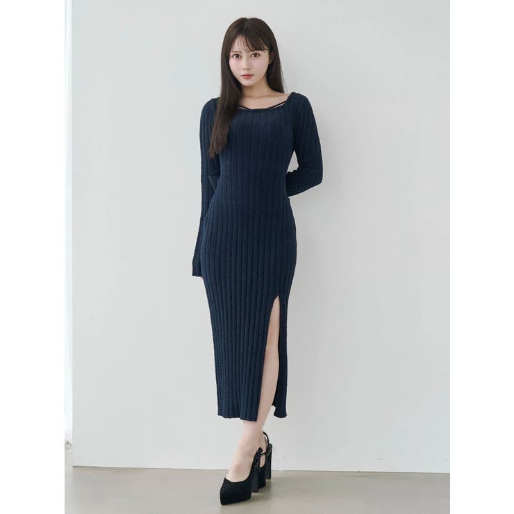 BACKリボンリブニットワンピース | EATME | 詳細画像24 