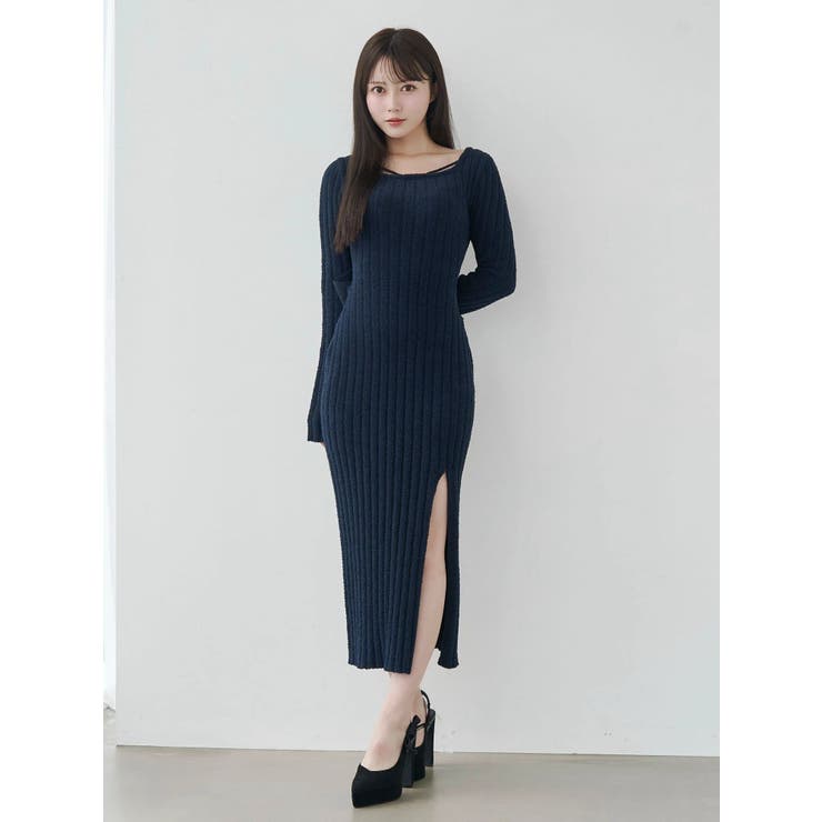 BACKリボンリブニットワンピース | EATME | 詳細画像25 