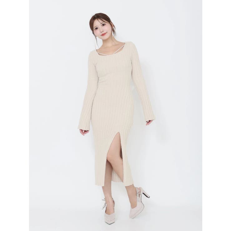 BACKリボンリブニットワンピース | EATME | 詳細画像39 