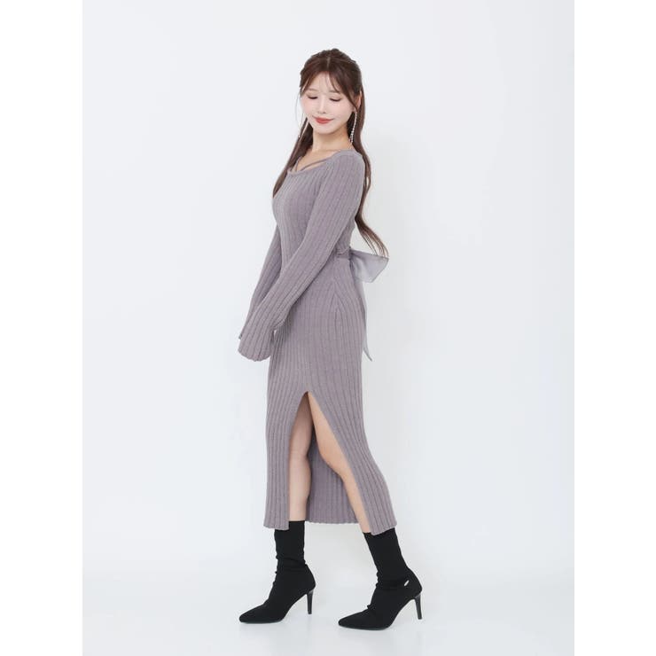 BACKリボンリブニットワンピース | EATME | 詳細画像46 