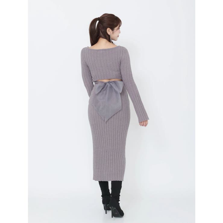 BACKリボンリブニットワンピース | EATME | 詳細画像47 