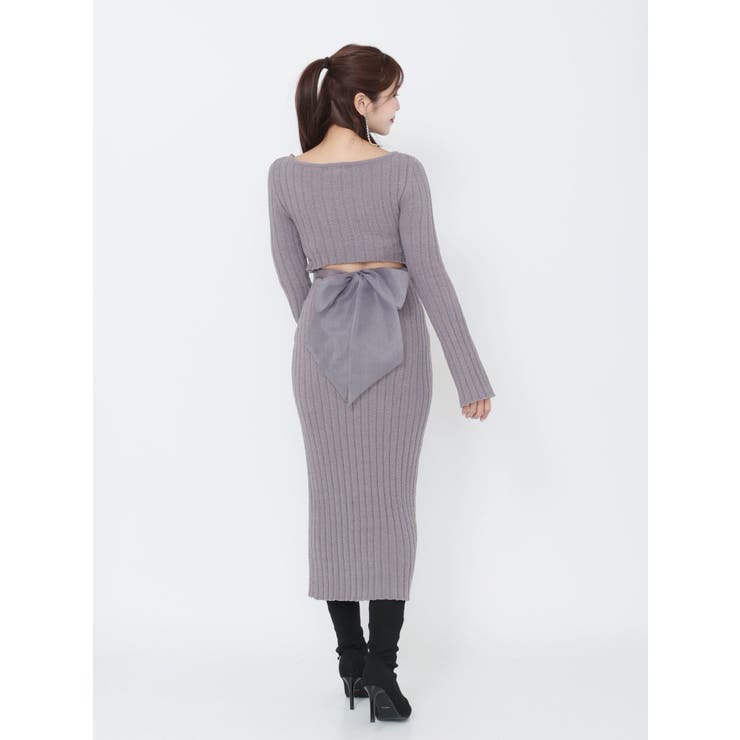 BACKリボンリブニットワンピース | EATME | 詳細画像5 