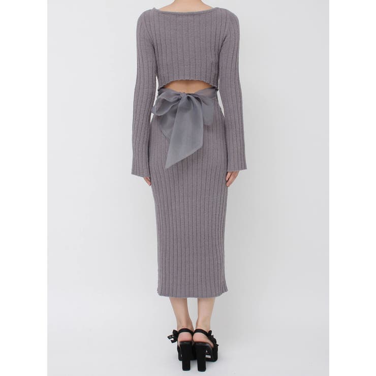 BACKリボンリブニットワンピース | EATME | 詳細画像50 