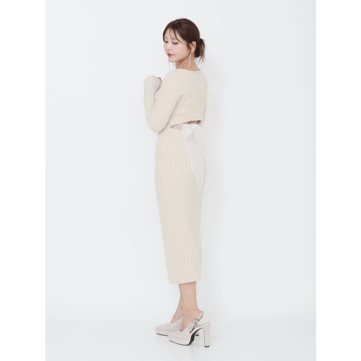 BACKリボンリブニットワンピース | EATME | 詳細画像8 