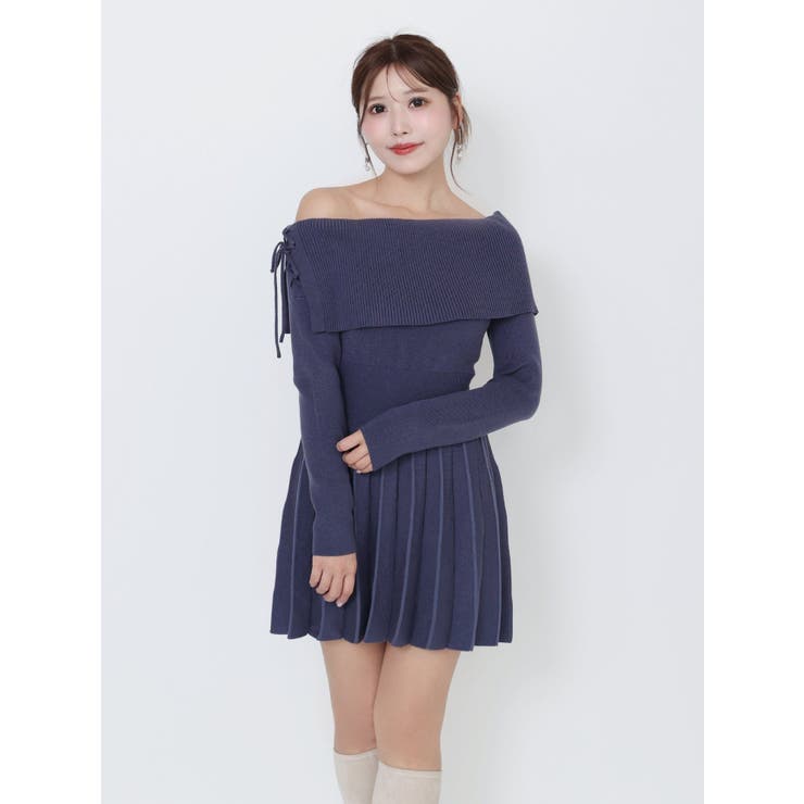 BACKレースアップワンショルニットワンピース | EATME | 詳細画像14 