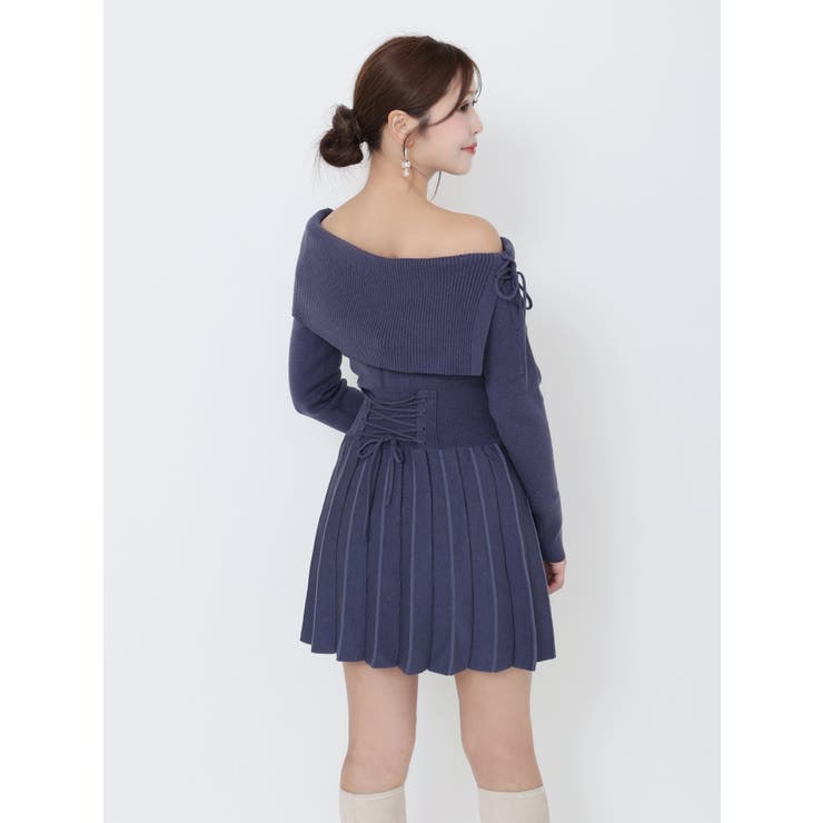 BACKレースアップワンショルニットワンピース | EATME | 詳細画像16 