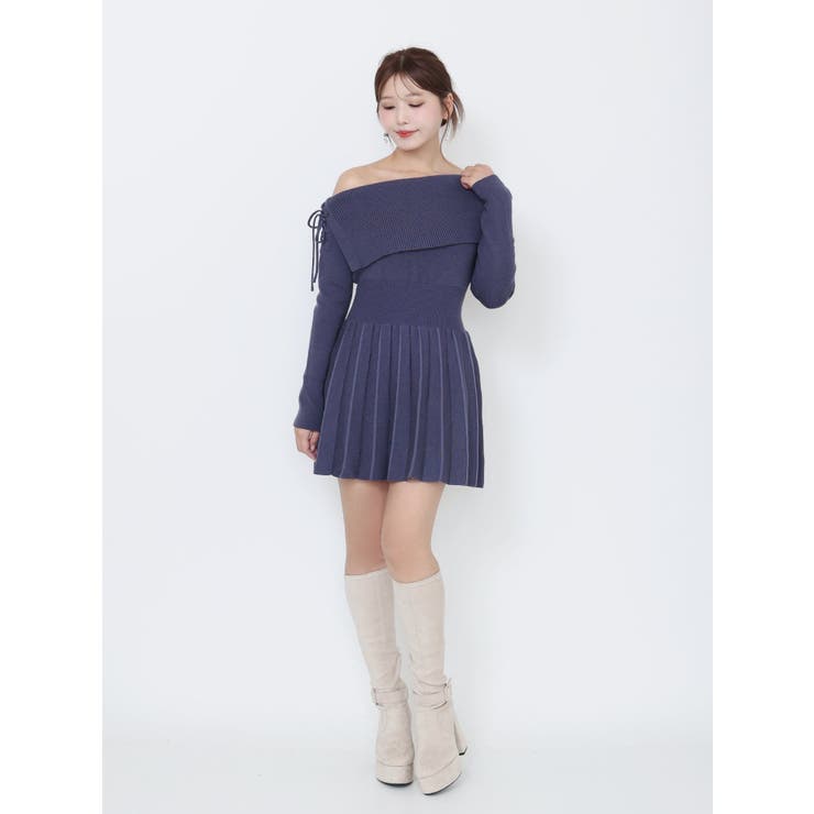 BACKレースアップワンショルニットワンピース | EATME | 詳細画像18 