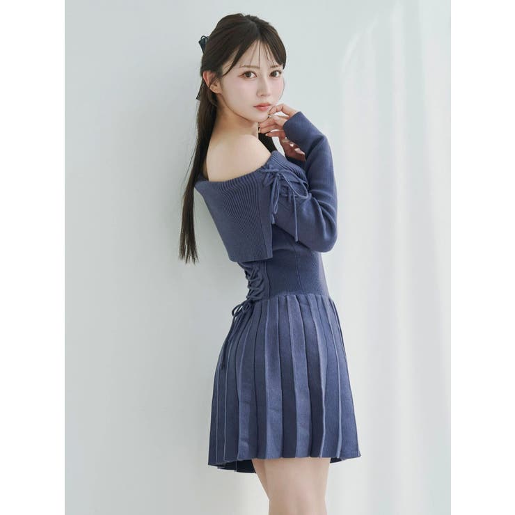 BACKレースアップワンショルニットワンピース | EATME | 詳細画像29 