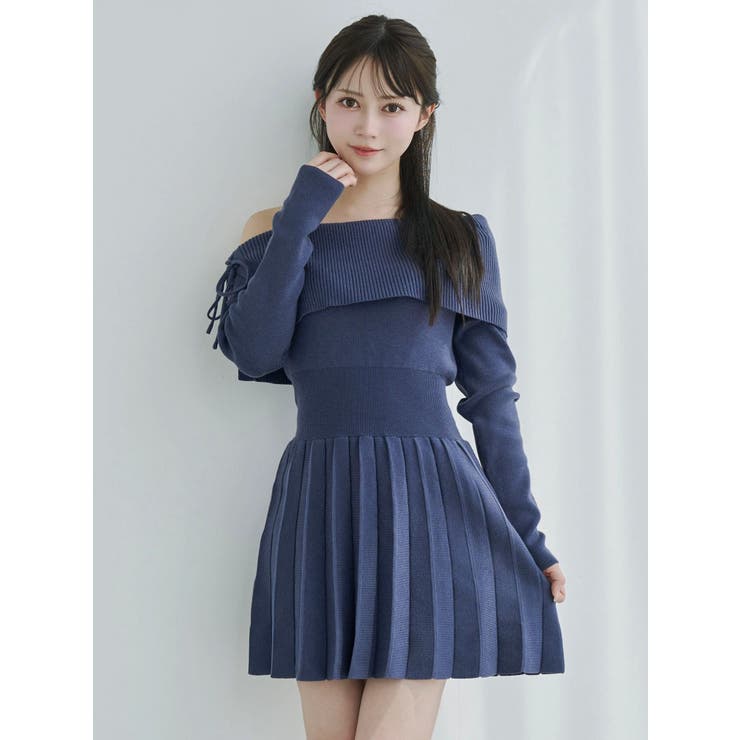 BACKレースアップワンショルニットワンピース | EATME | 詳細画像30 