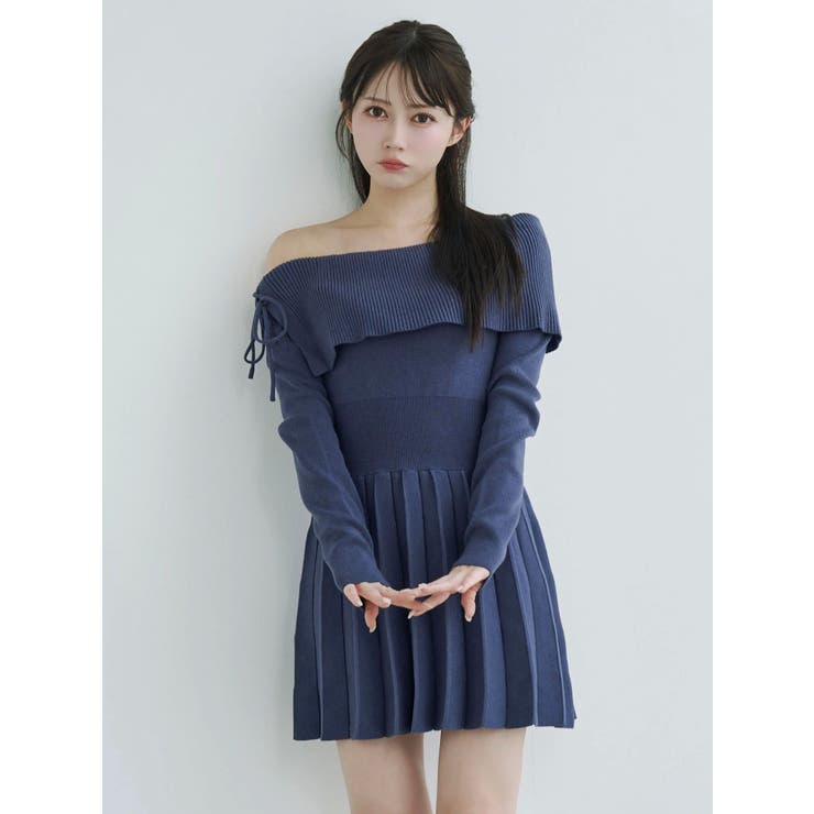 BACKレースアップワンショルニットワンピース | EATME | 詳細画像31 