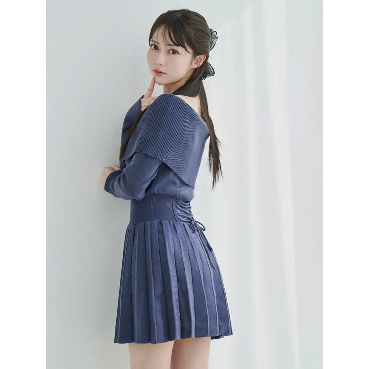 BACKレースアップワンショルニットワンピース | EATME | 詳細画像32 