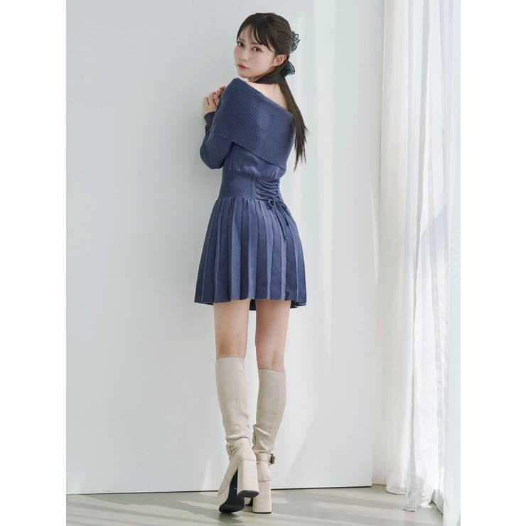 BACKレースアップワンショルニットワンピース | EATME | 詳細画像36 