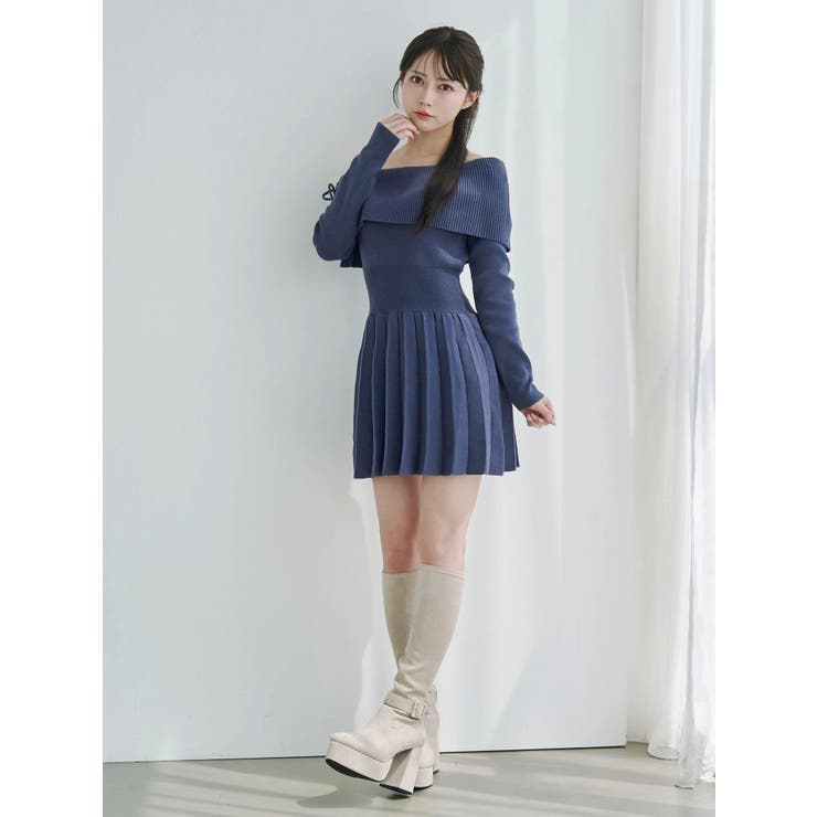 BACKレースアップワンショルニットワンピース | EATME | 詳細画像39 