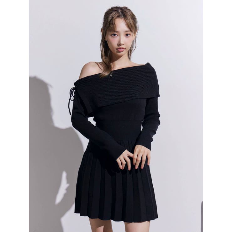 BACKレースアップワンショルニットワンピース | EATME | 詳細画像40 