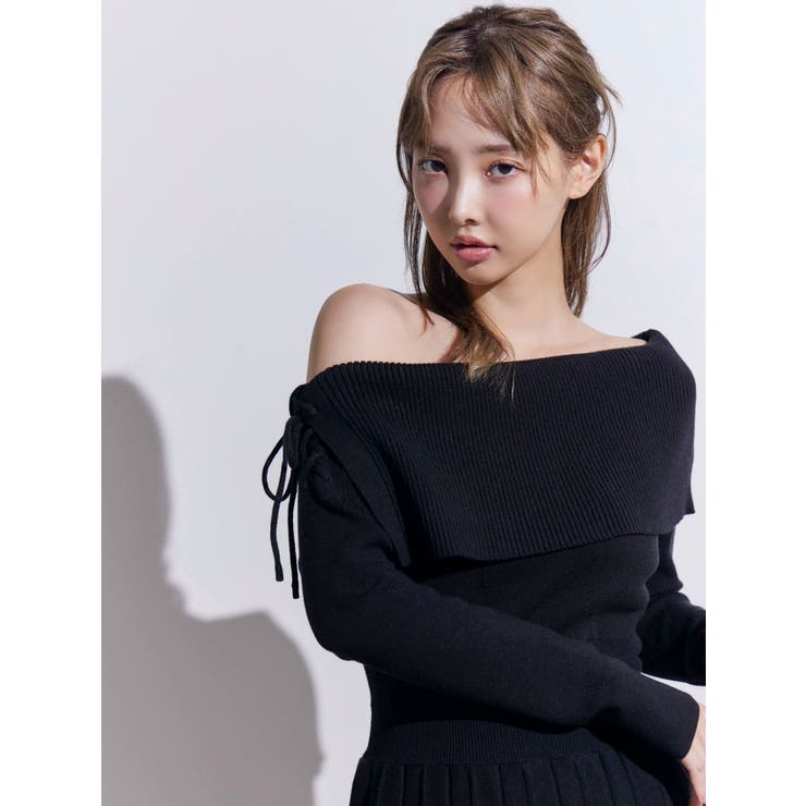 BACKレースアップワンショルニットワンピース | EATME | 詳細画像44 