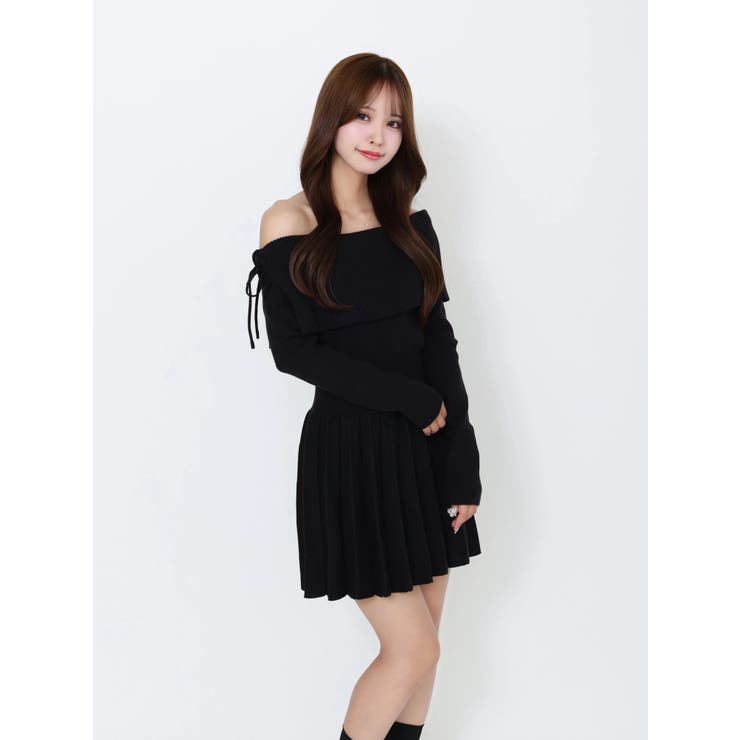 BACKレースアップワンショルニットワンピース | EATME | 詳細画像48 