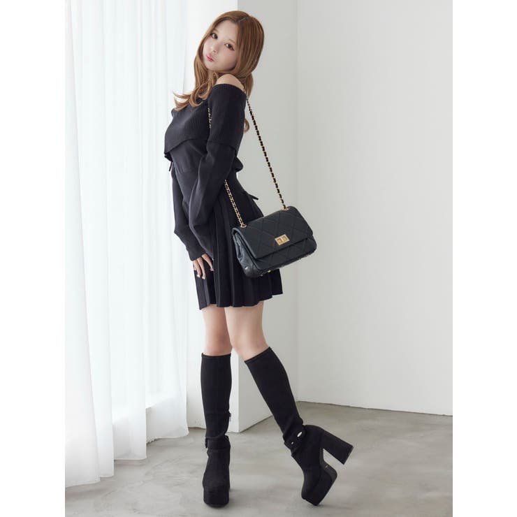 BACKレースアップワンショルニットワンピース | EATME | 詳細画像6 