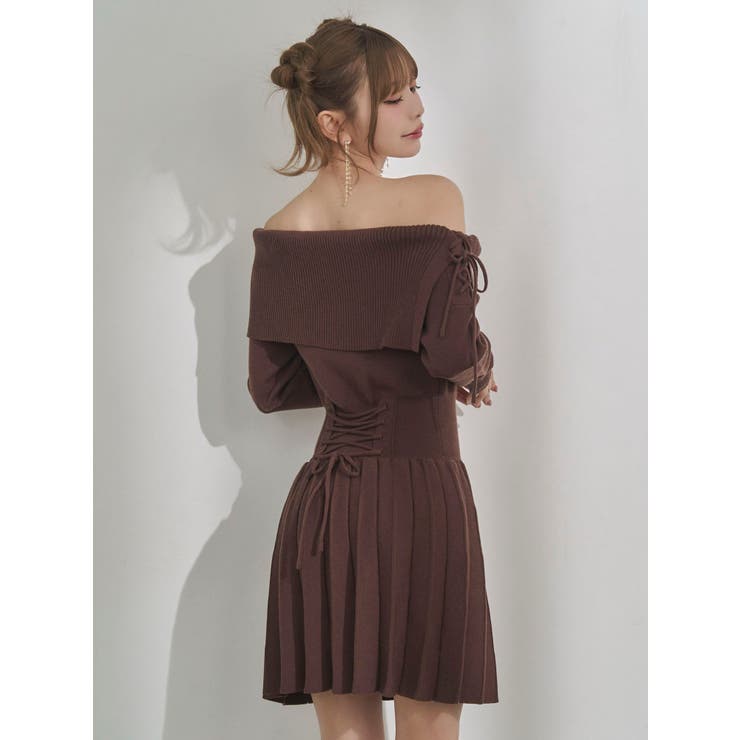 BACKレースアップワンショルニットワンピース | EATME | 詳細画像7 