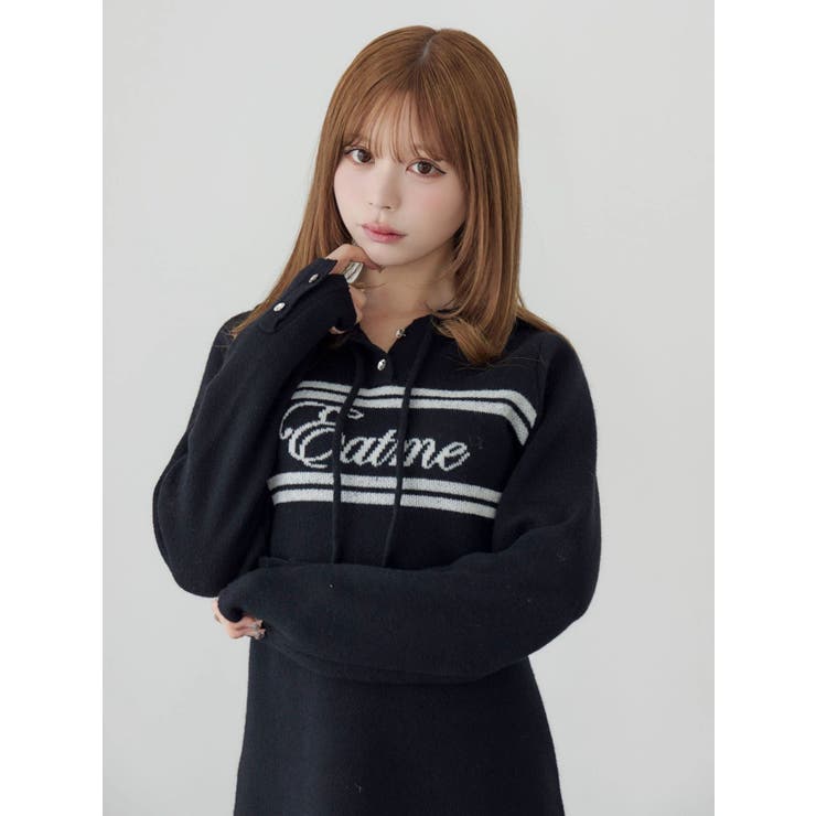 フーディーロゴニットワンピース | EATME | 詳細画像13 