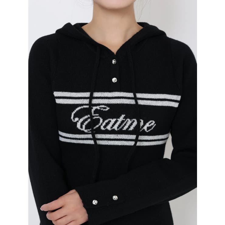 フーディーロゴニットワンピース | EATME | 詳細画像19 