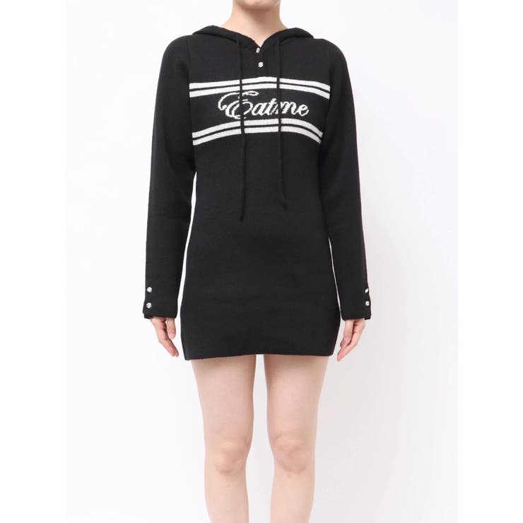 フーディーロゴニットワンピース | EATME | 詳細画像24 