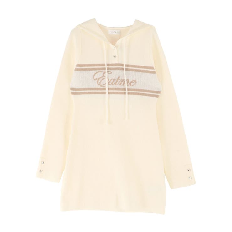 フーディーロゴニットワンピース | EATME | 詳細画像34 