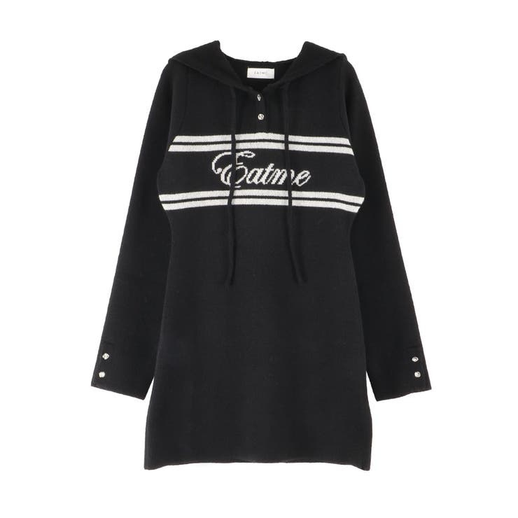 フーディーロゴニットワンピース | EATME | 詳細画像35 
