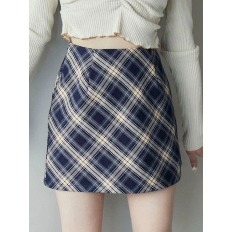 ネイビー | チェックミニスカート | EATME