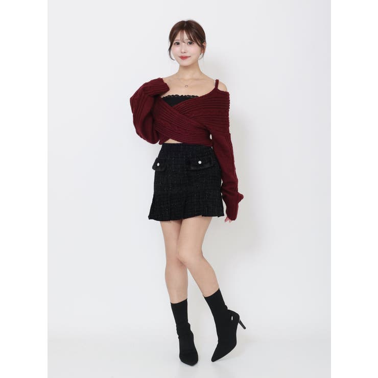 ツイードプリーツスカート | EATME | 詳細画像3 