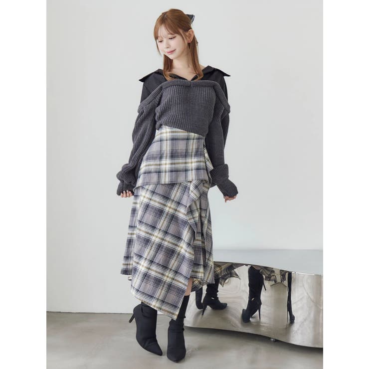 チェックドレープスカート | EATME | 詳細画像16 