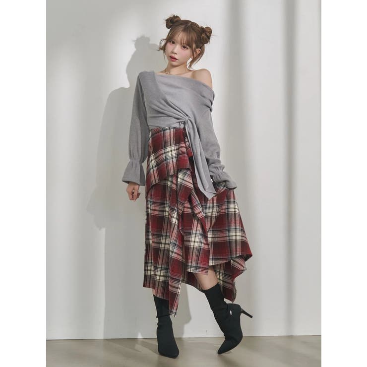 チェックドレープスカート | EATME | 詳細画像48 